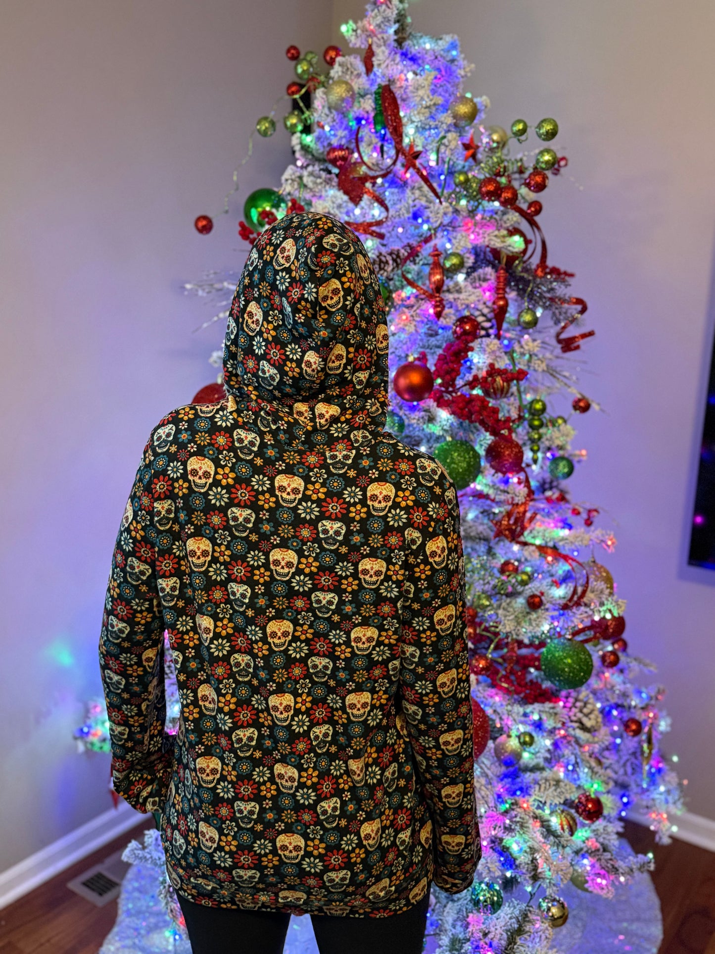 Colorful Retro Skull Hoodie!