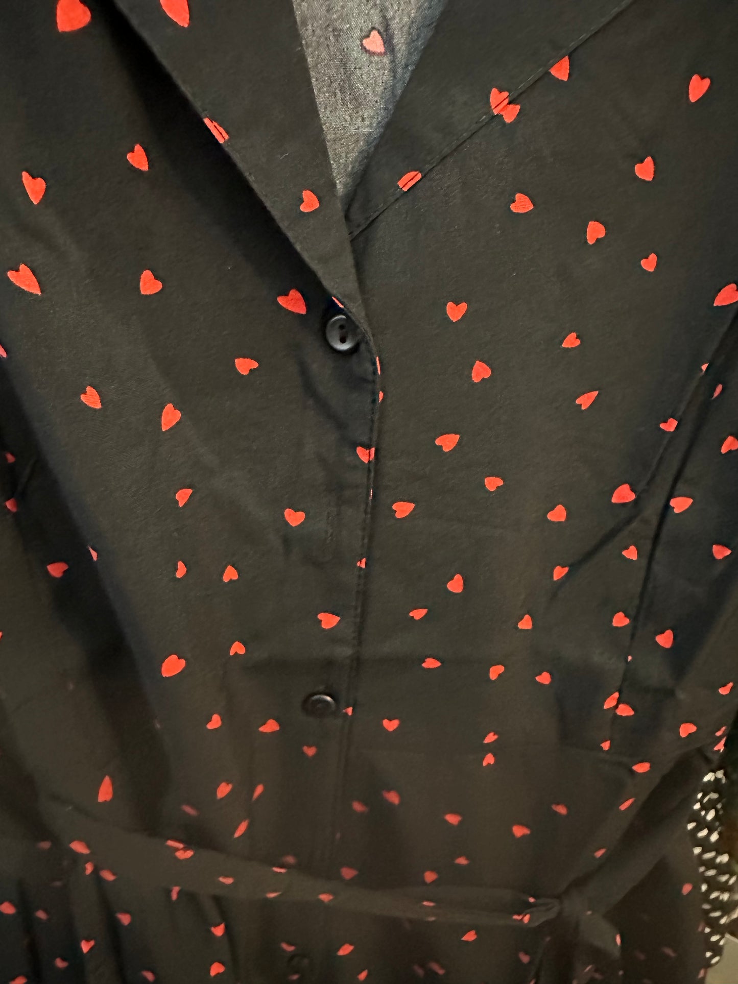 Adorable Heart Print Shirt Dress ❤️