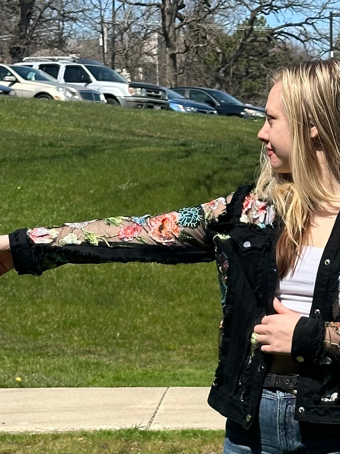 Embroidered Black Jean Jacket