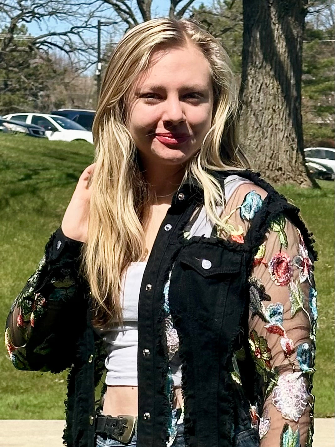 Embroidered Black Jean Jacket