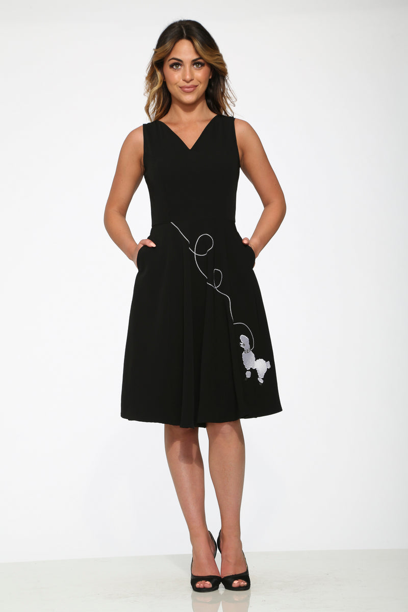 1950’s Black Poodle Dress