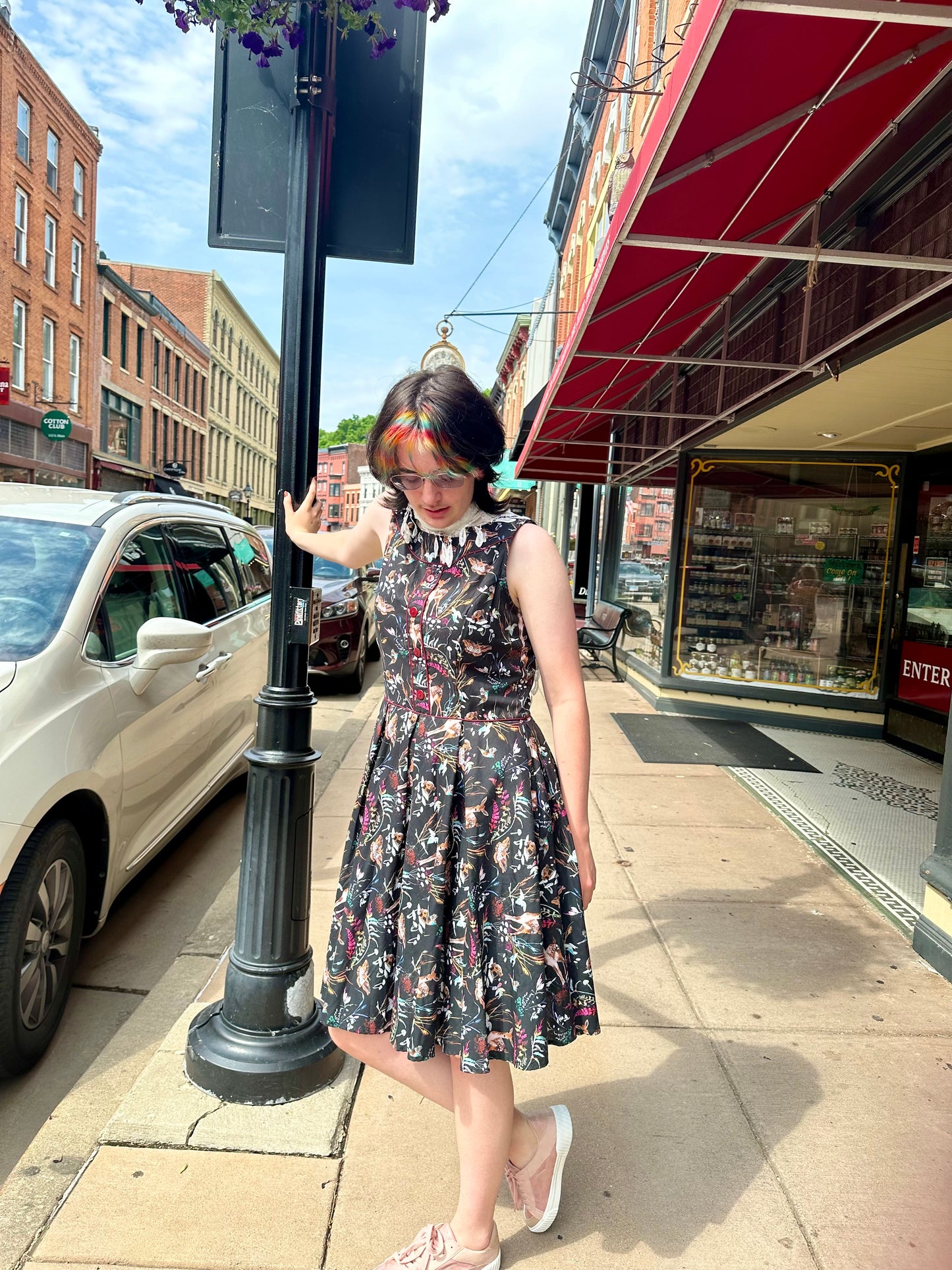 1950’s Style ~ Forest Animal Print Sleeveless Dress