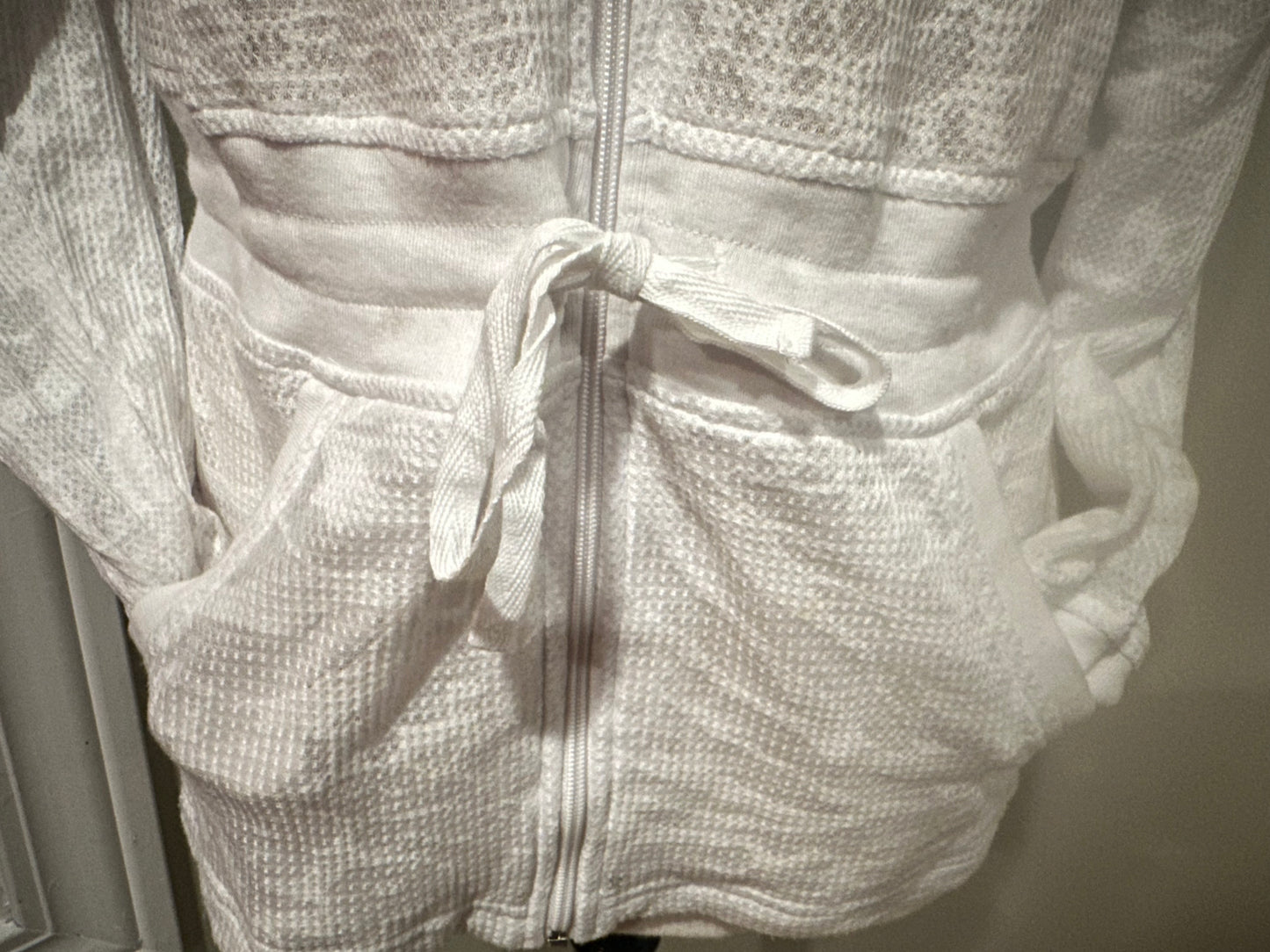 Breezy White Summer Tunic Jacket with Hood