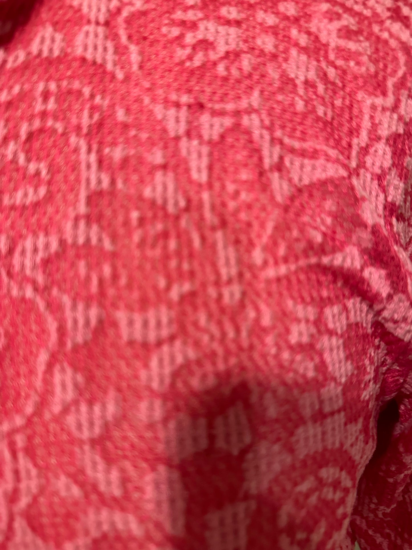 Pink Lace Imprint Side Cinched Jacket