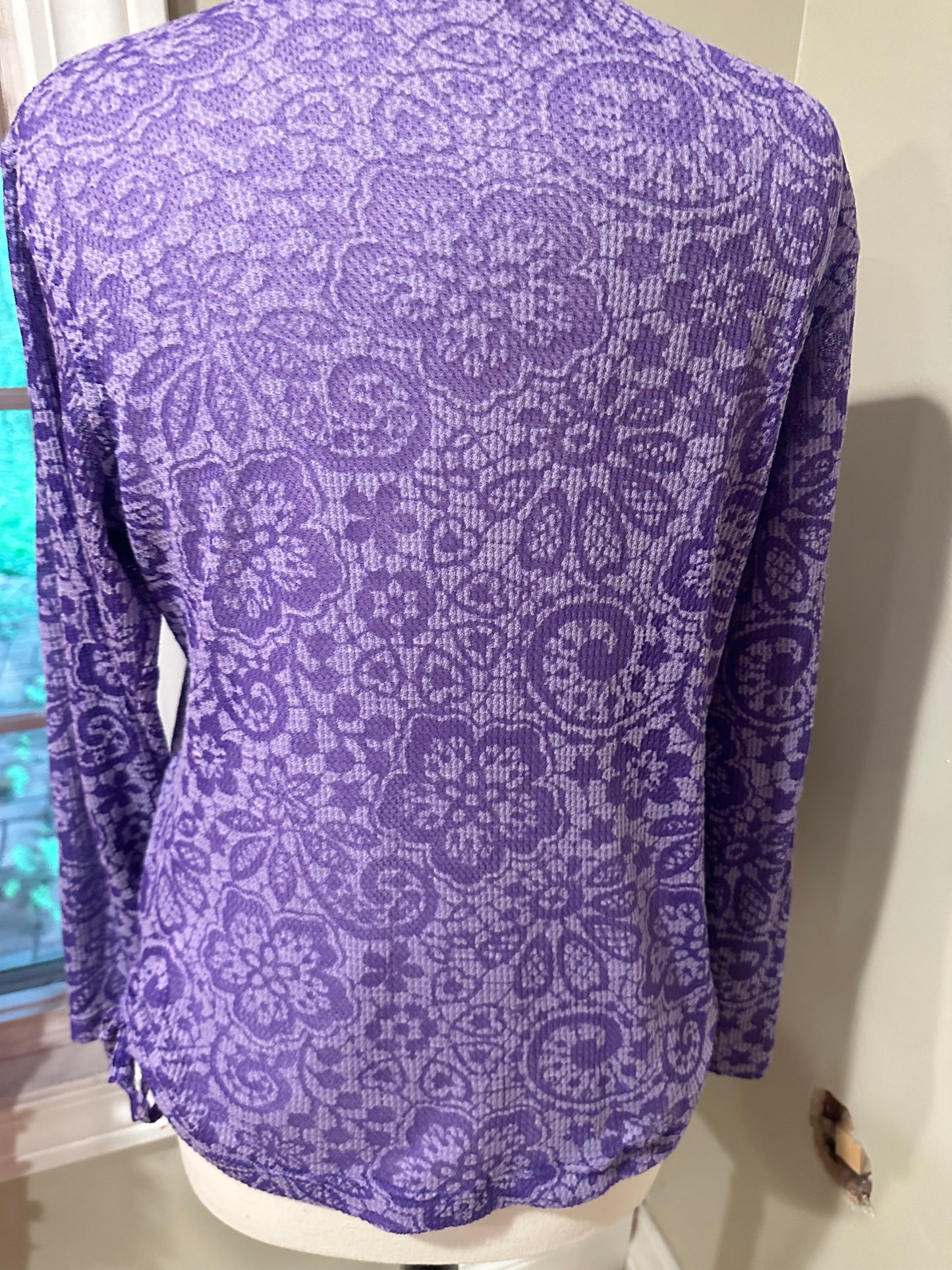 Violet Lace Imprint Side Cinched Jacket