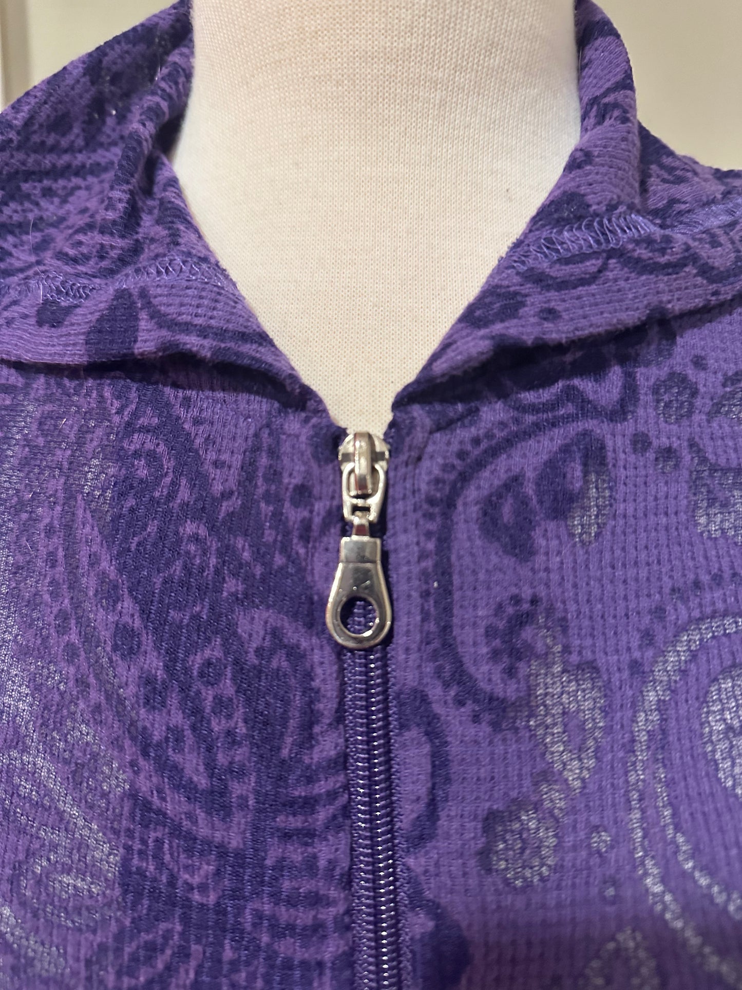 Pretty Purple Paisley- Imprint Jacket with Hood