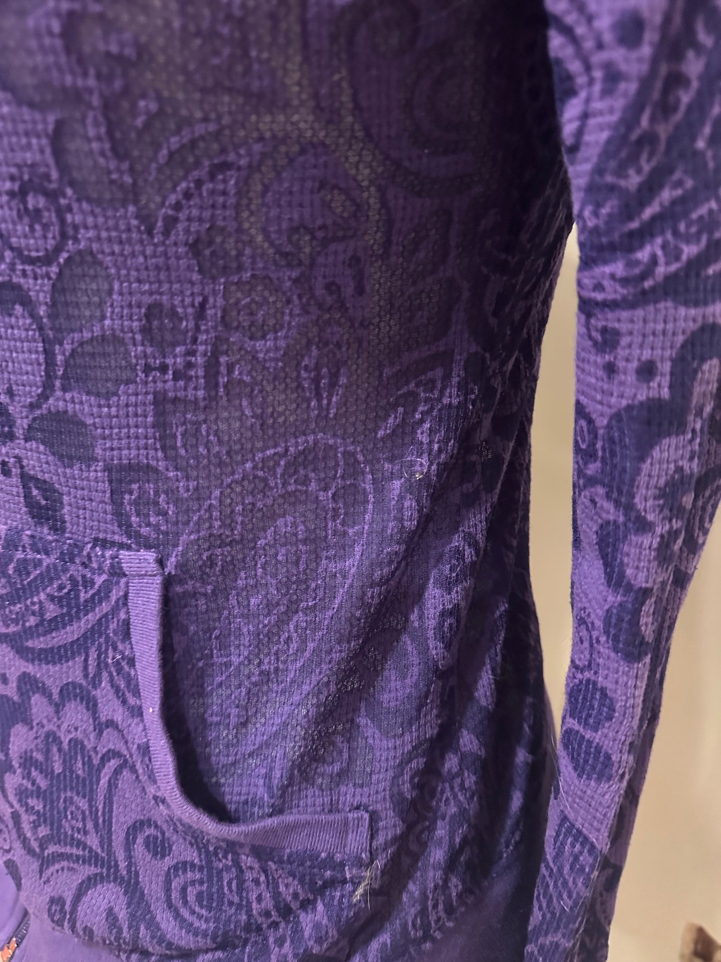 Pretty Purple Paisley- Imprint Jacket with Hood