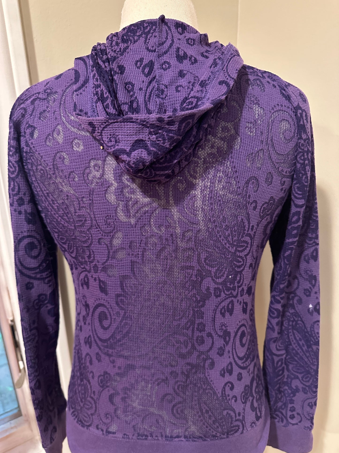 Pretty Purple Paisley- Imprint Jacket with Hood