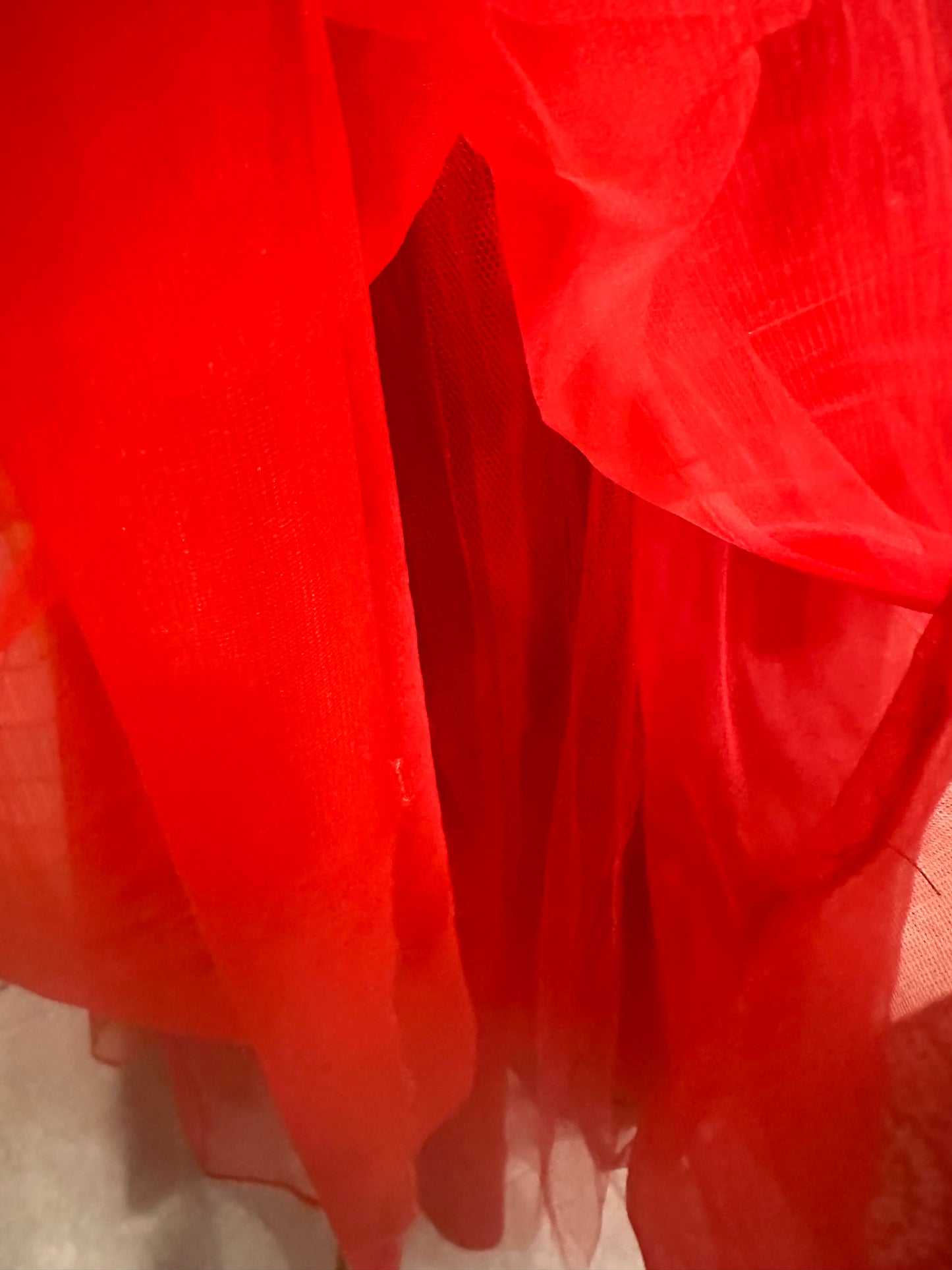 1950s Elegant Red Party Gown