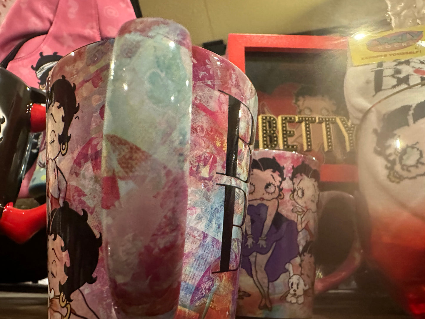 Pink Betty Boop Collage Mug