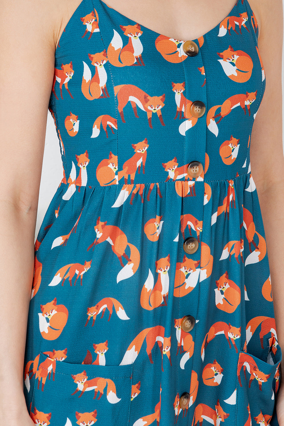 The Baby Fox Print Maxi Dress