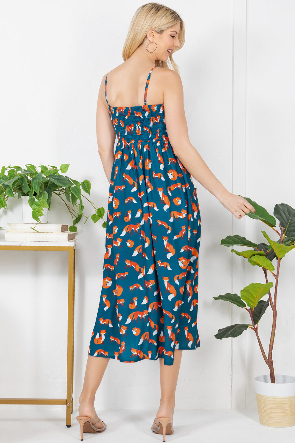 The Baby Fox Print Maxi Dress