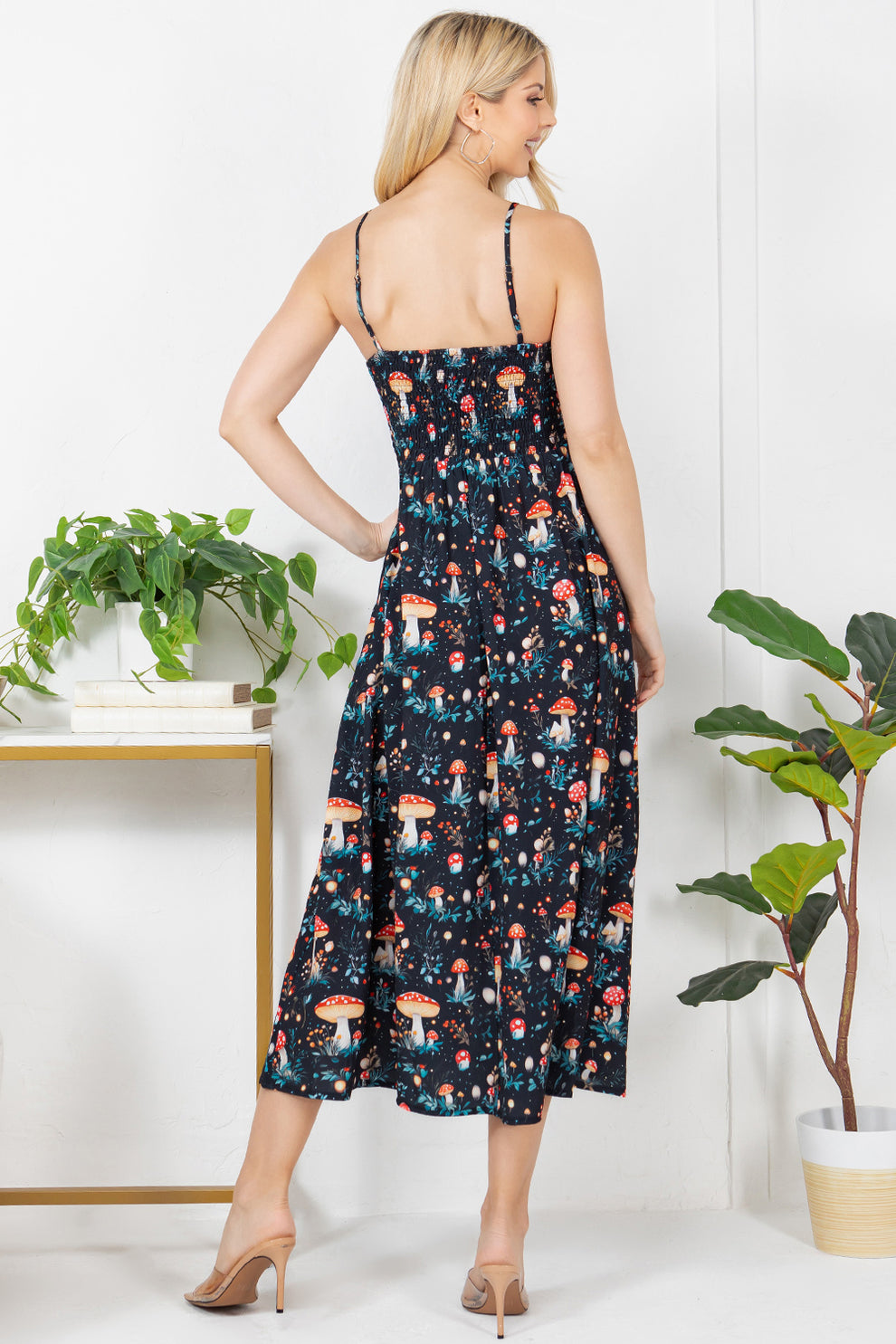 The Garden of Mushrooom Print Dress