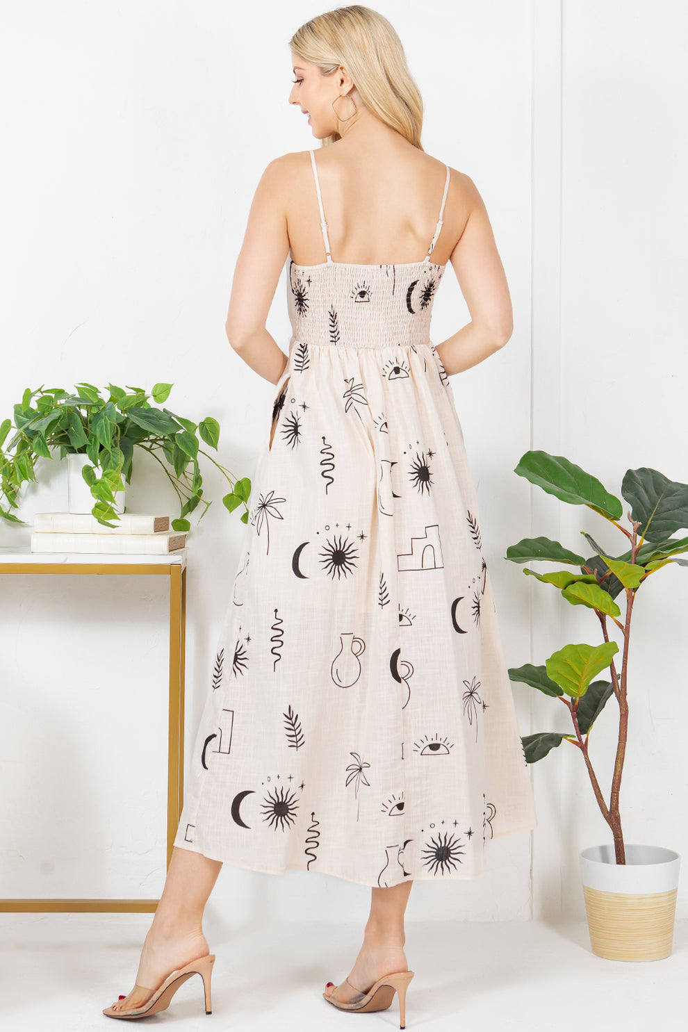 Summer time Ivory Moon/Star Dress