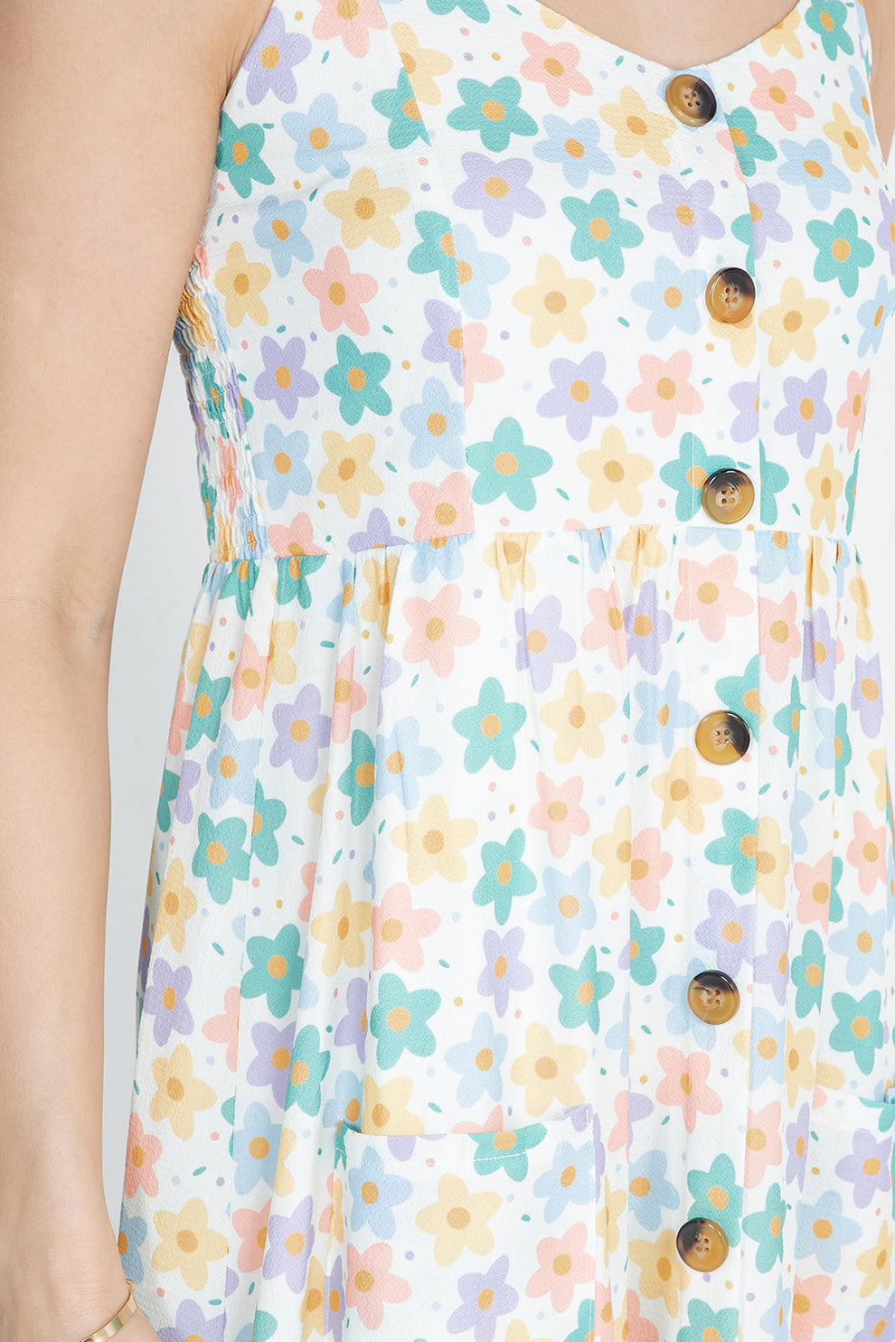 Pretty Pastel Flower Maxi Dress