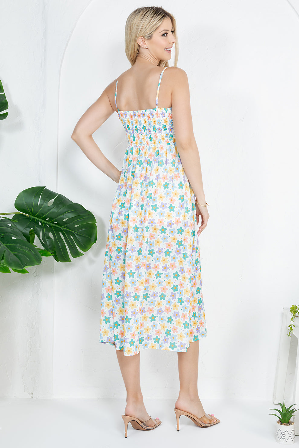 Pretty Pastel Flower Maxi Dress