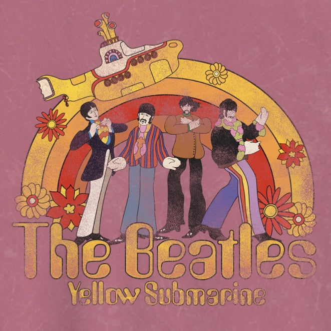 The Beatles w/Bling Yellow Submarine T shirt (Rose color)