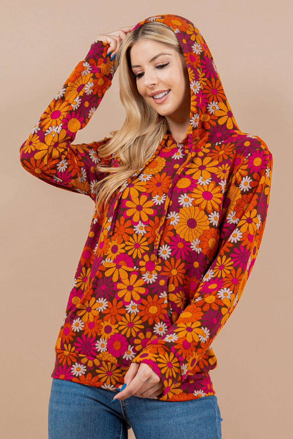 Retro Flower Power Hoodie