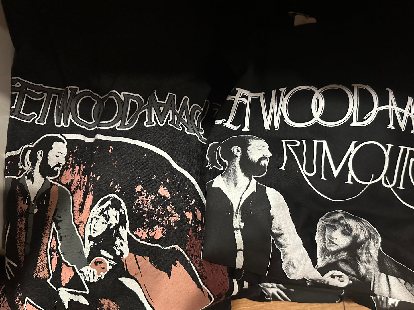 Fleetwood Mac Tricolor Rumours Album Gray t shirt