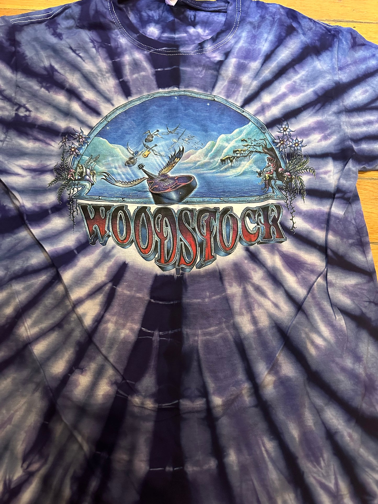 Purple Woodstock Tye Dye Shirt