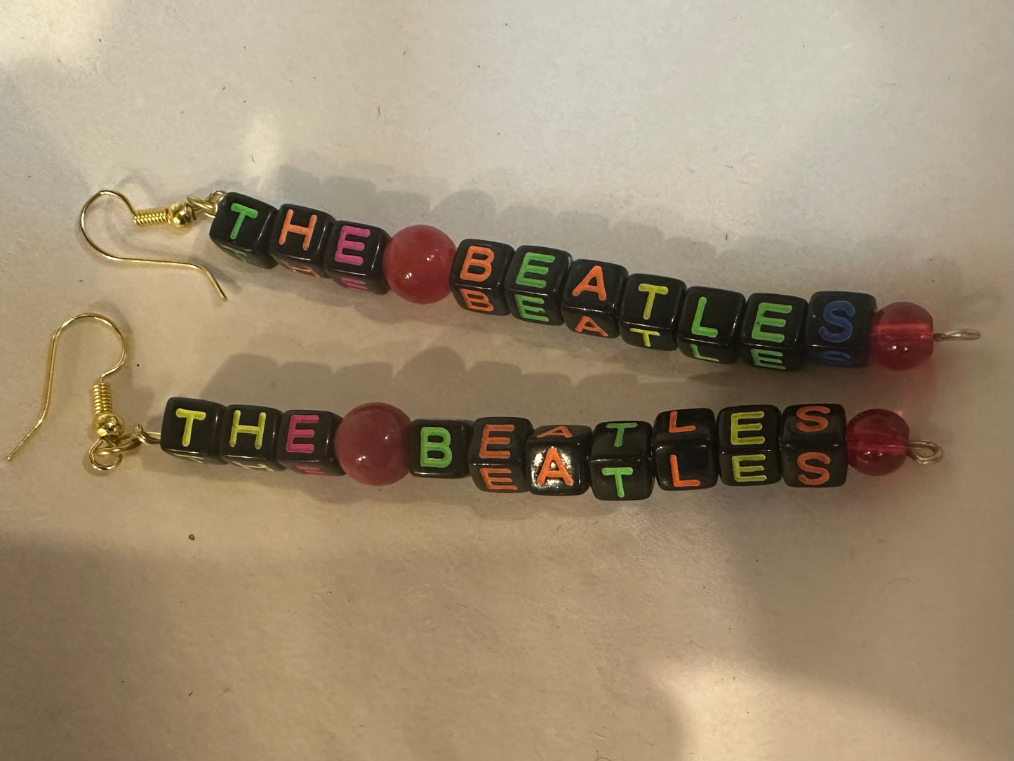 Handmade Beatle Pick Earrings