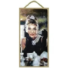 Audrey Hepburn “Breakfast At Tiffany’s  Wood Plaque