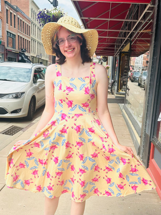 1950s Style Flamingo Dress!