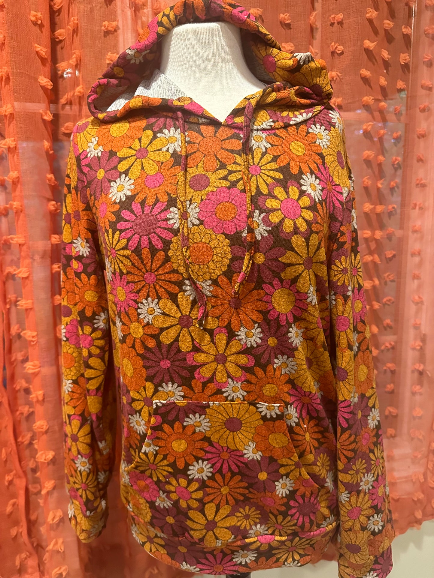 Retro Vibe Flower Hoodie