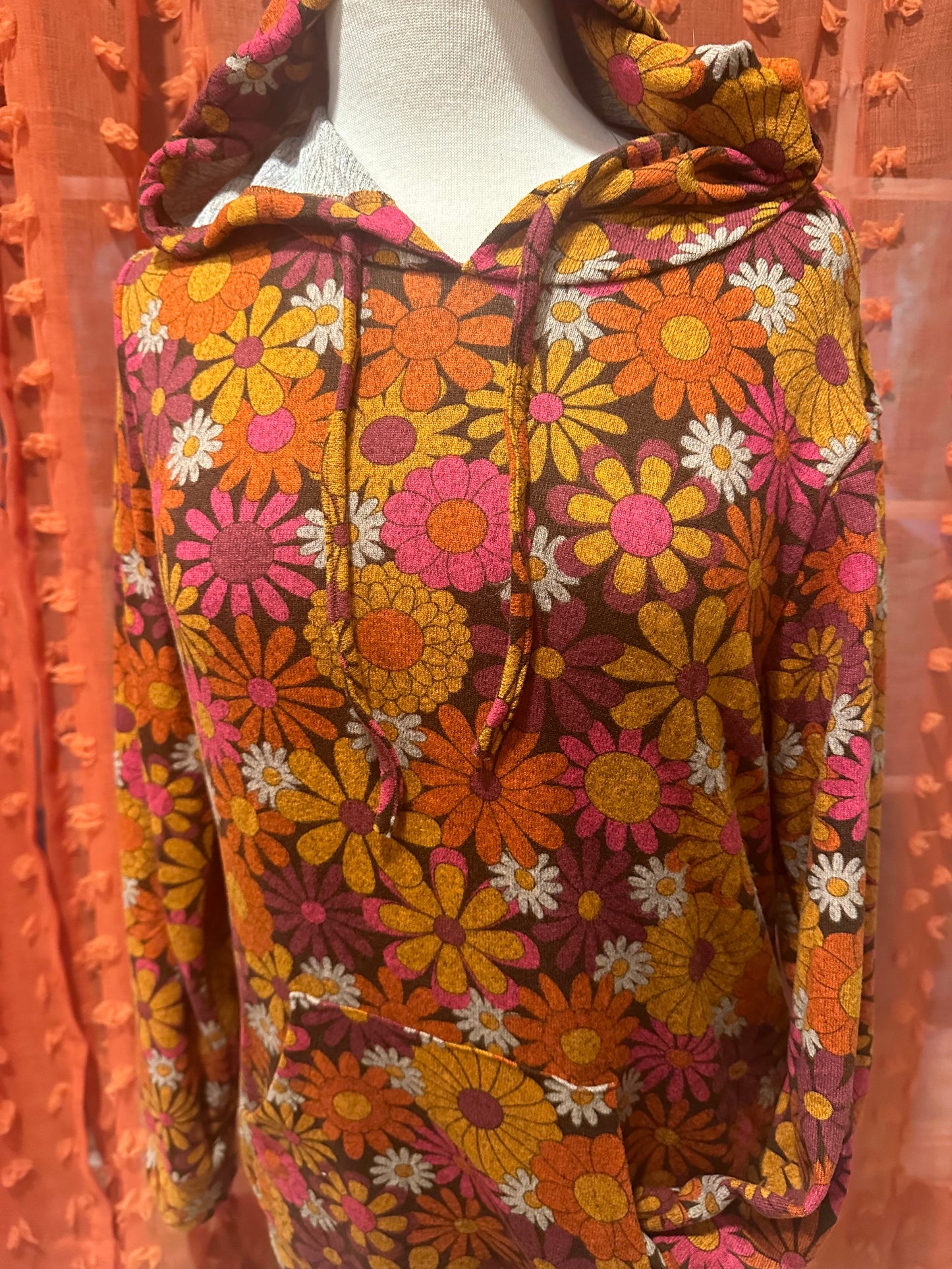 Retro Vibe Flower Hoodie