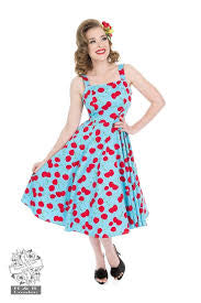 1950’s Inspired Cherry Dress Swing Dress