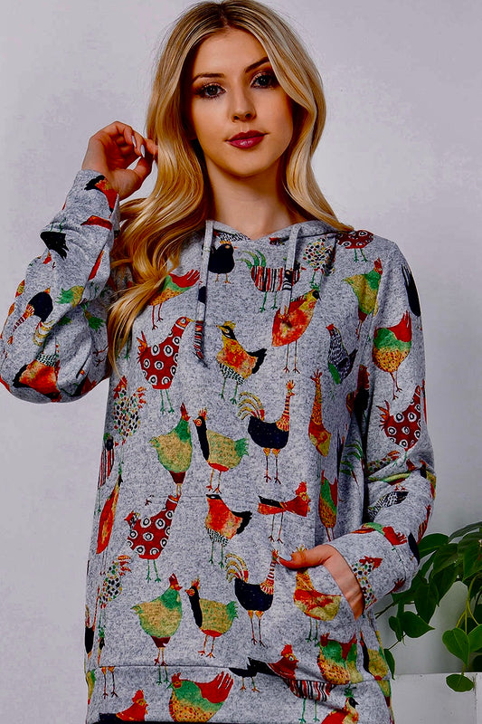 Colorful Chicken Hoodie