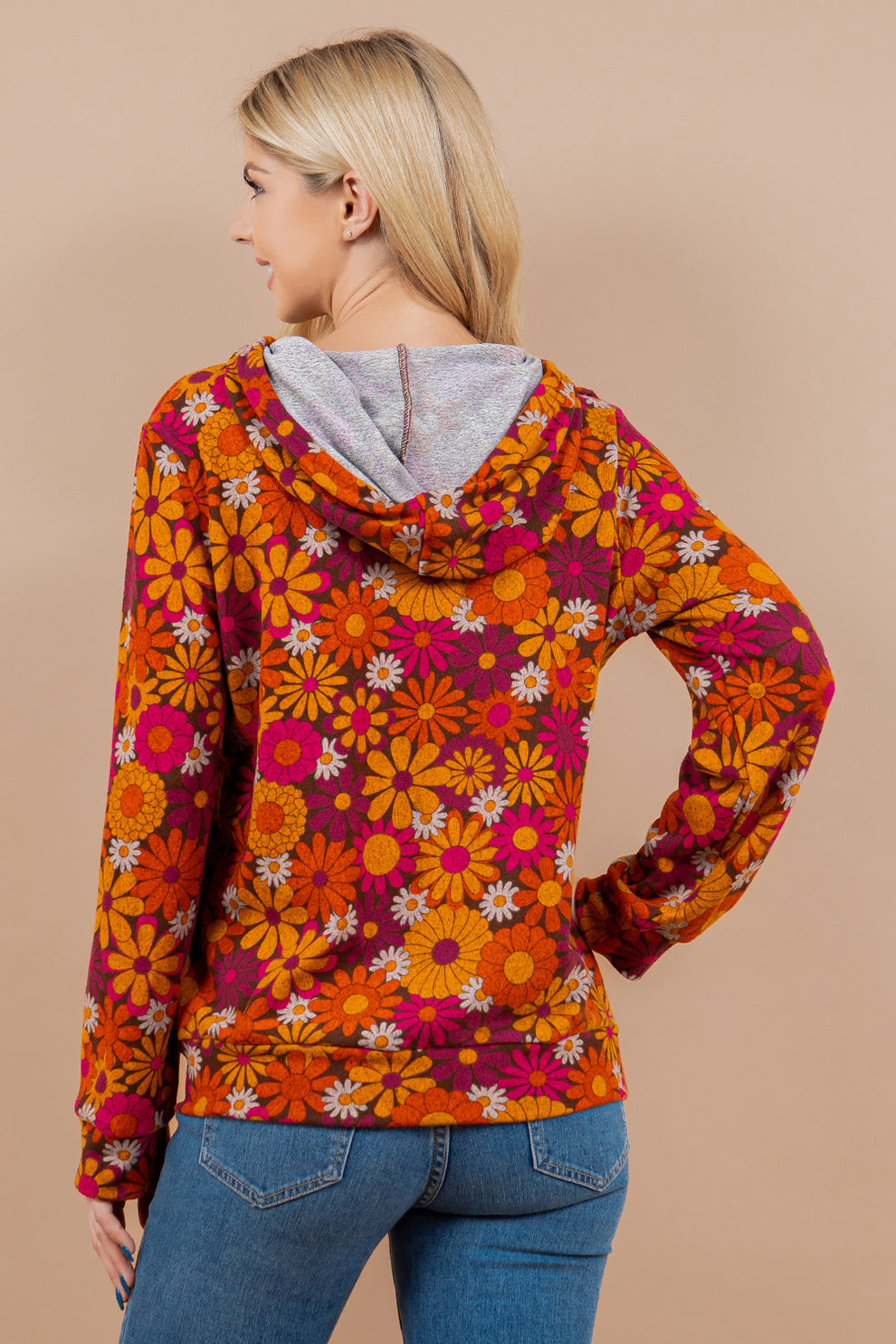 Retro Vibe Flower Hoodie