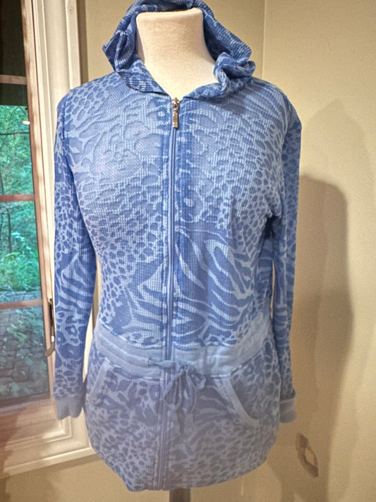 Breezy Summer Pretty Periwinkle Tunic Jacket!