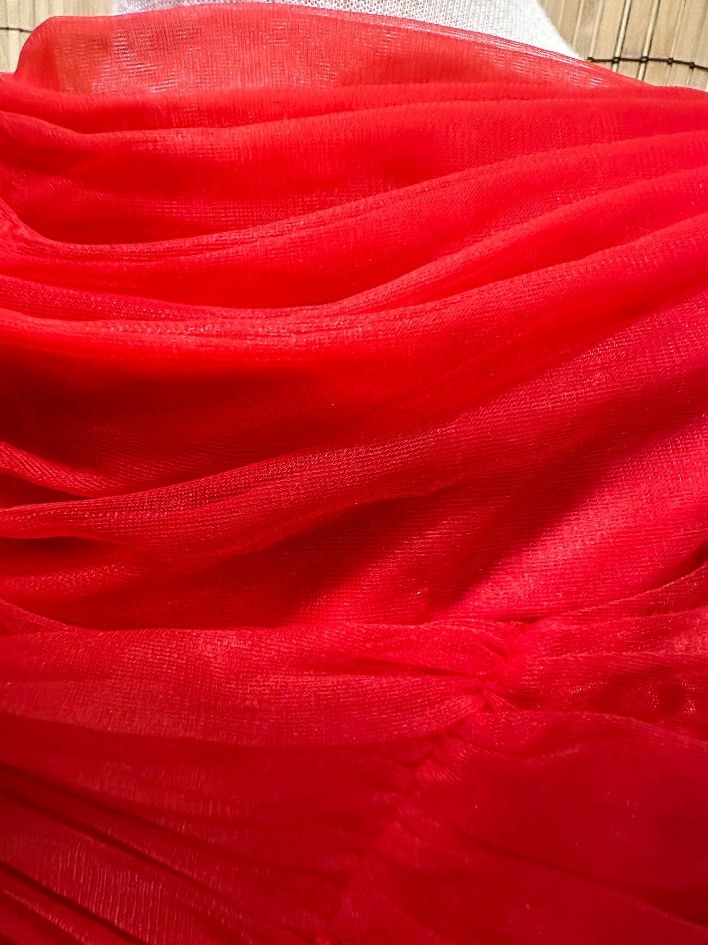 1950s Elegant Red Party Gown