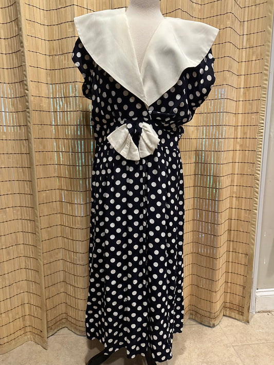 1980’s Sailor Dress with polka dot print!