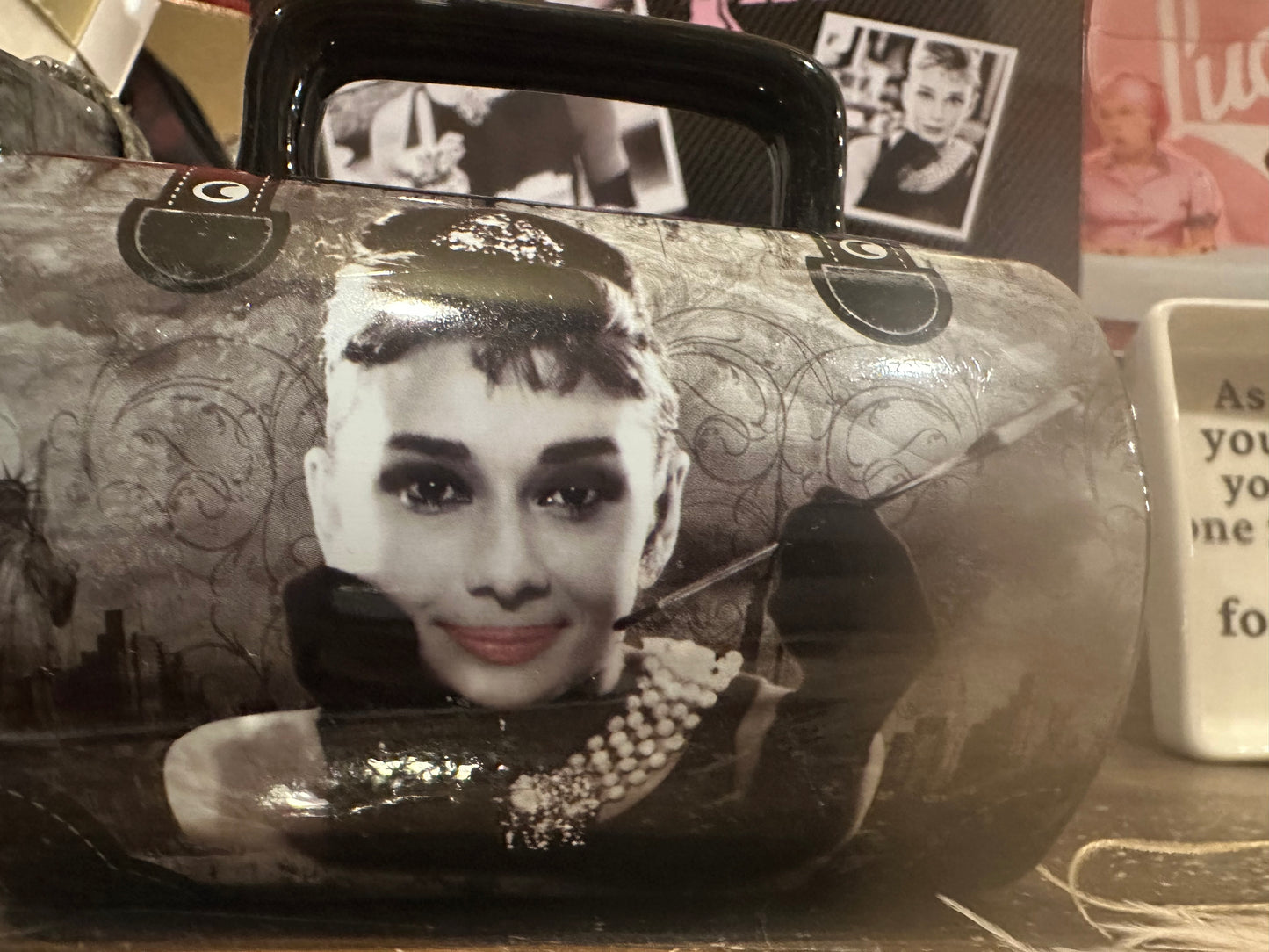 Audrey Hepburn Purse Shaped Coffee Mug