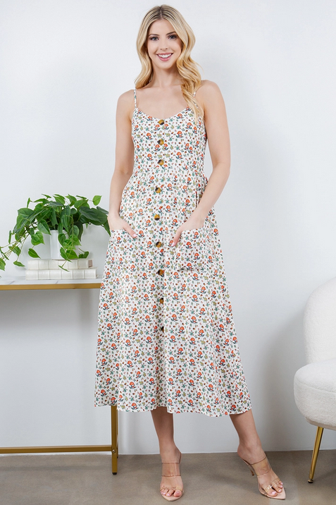 Pretty Delicate Mushroom Maxi Dress