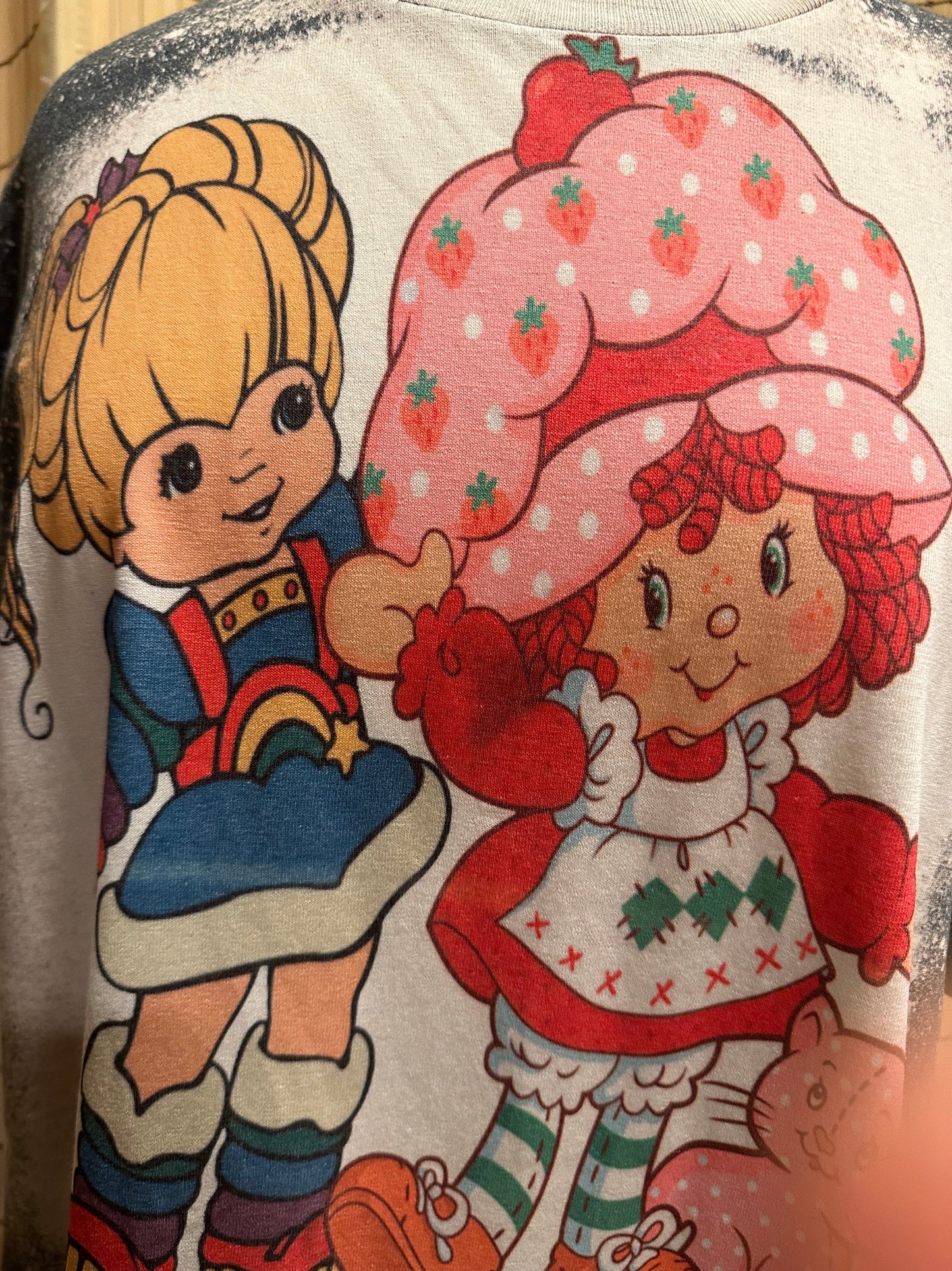 Retro 80’s Strawberry Shortcake-Rainbow Brite Custom Made T-Shirt!