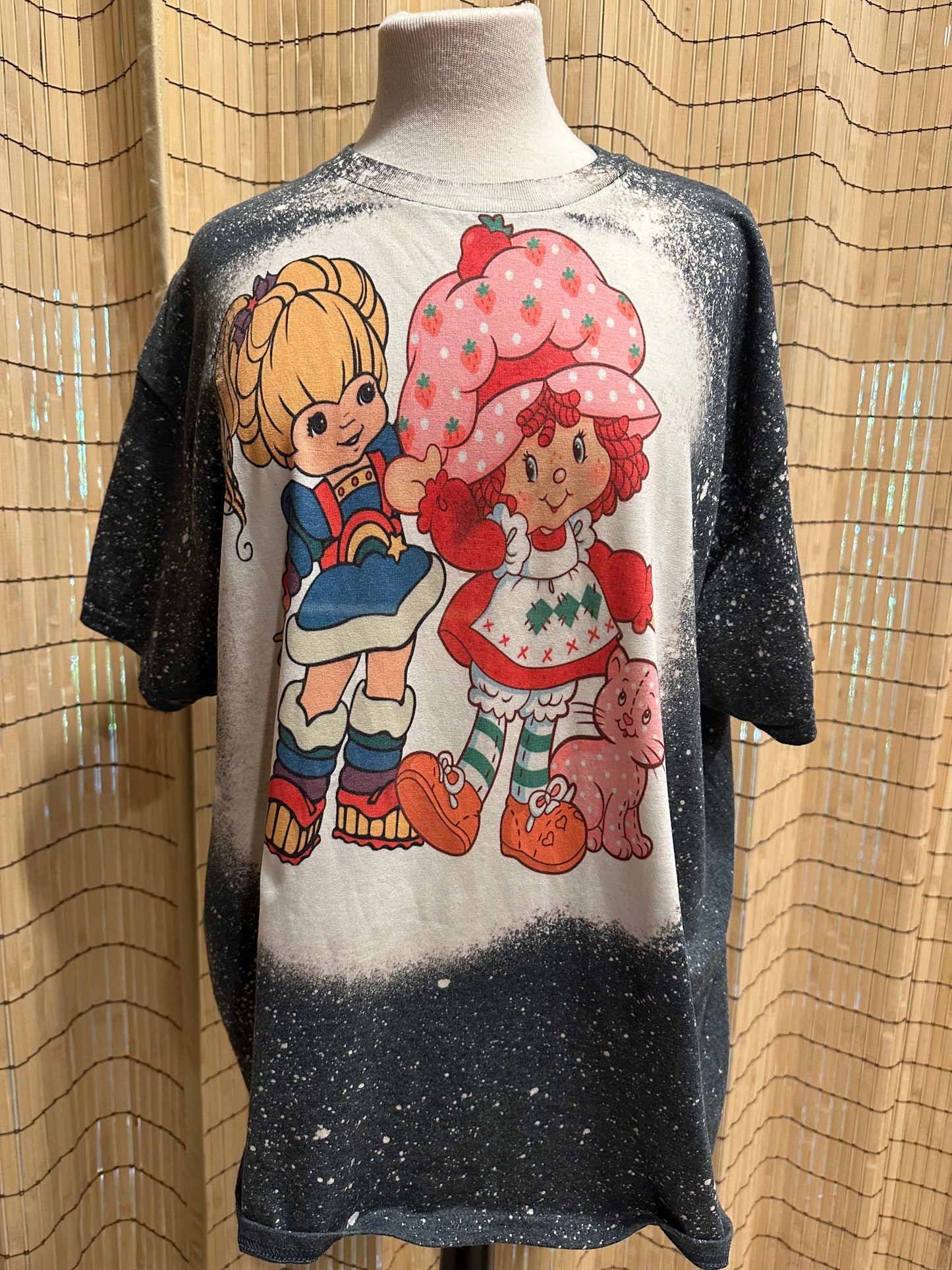 Retro 80’s Strawberry Shortcake-Rainbow Brite Custom Made T-Shirt!