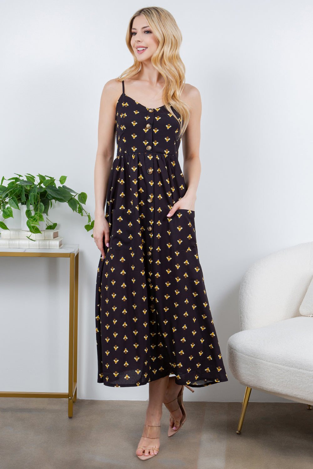 The Bee Cami Maxi Dress 🐝