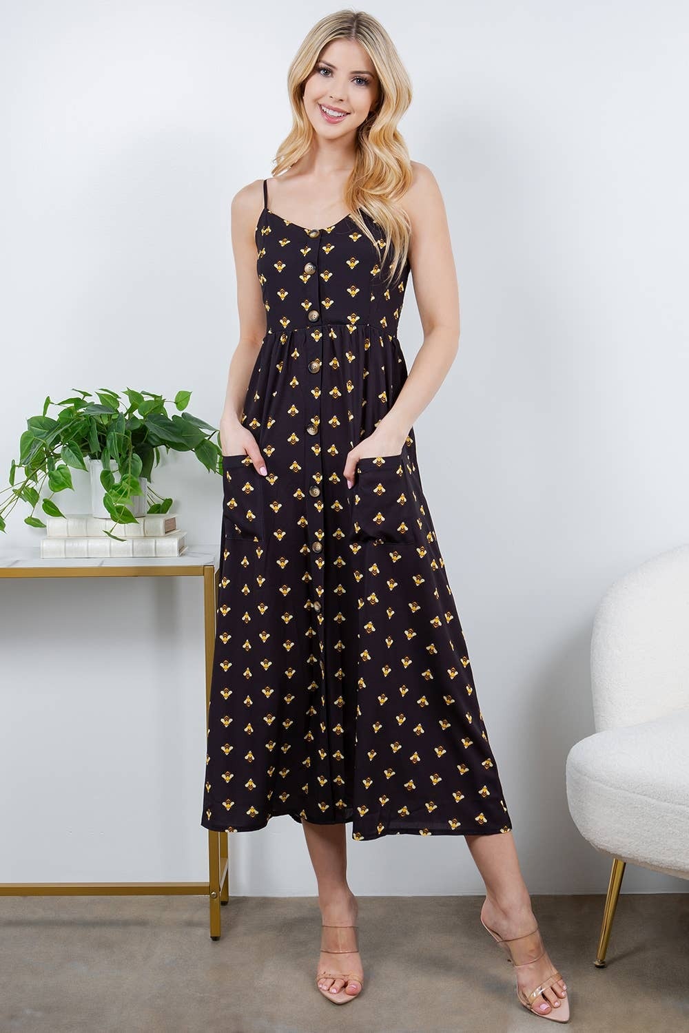 The Bee Cami Maxi Dress 🐝