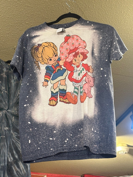 Retro 80’s Strawberry Shortcake-Rainbow Brite Custom Made T-Shirt!