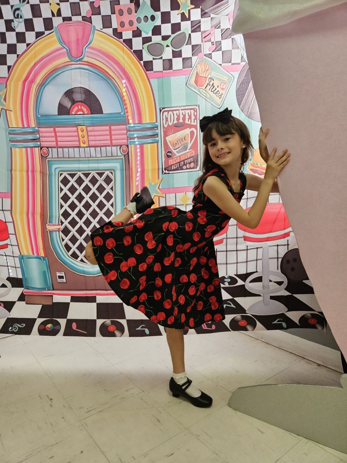 Little Girl Retro Cherry Swing Dress!