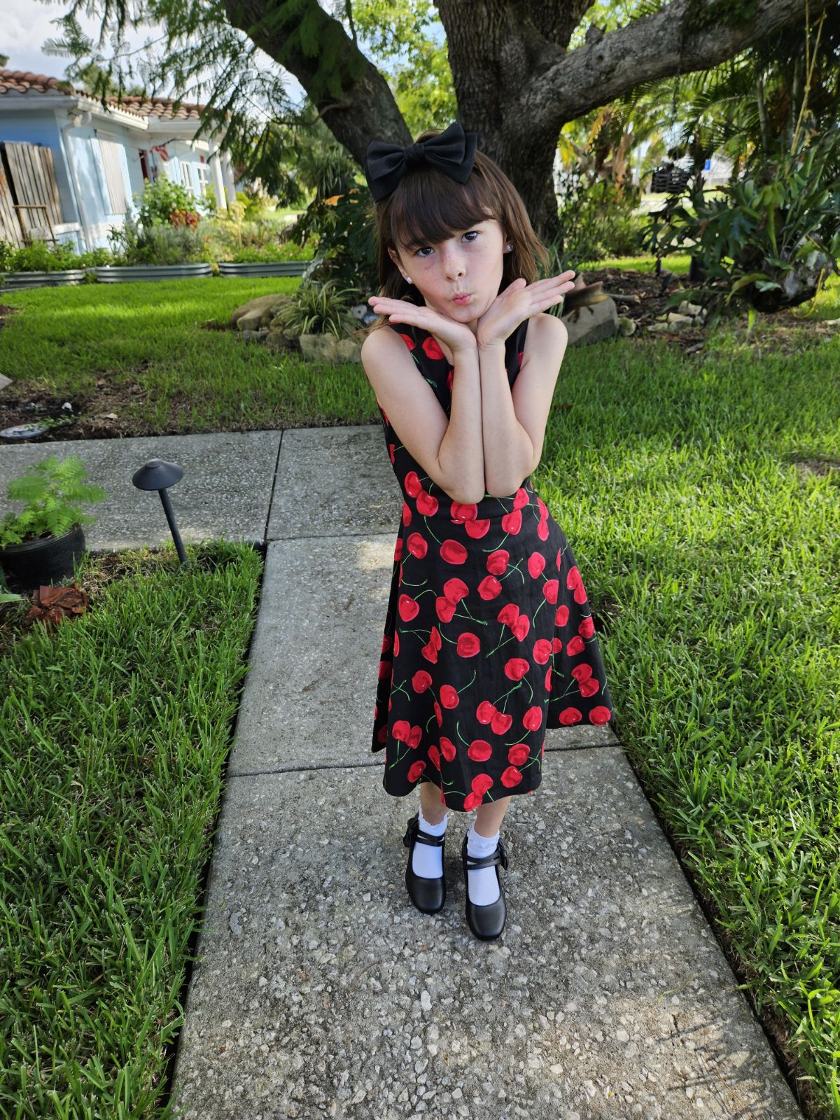 Little Girl Retro Cherry Swing Dress!